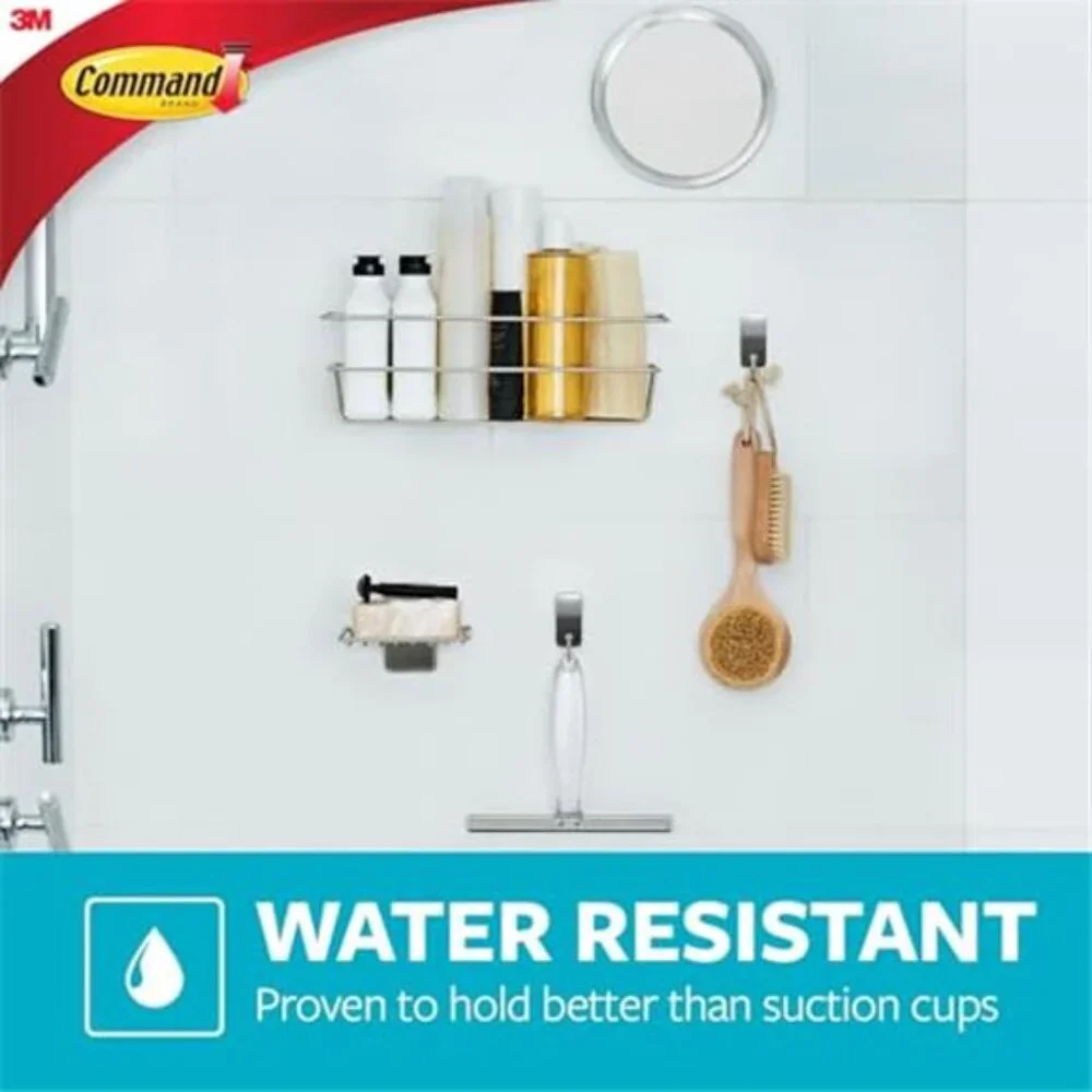 Shower Caddy Bathroom Organizer with Water Resistant Strips Damage Free Storage